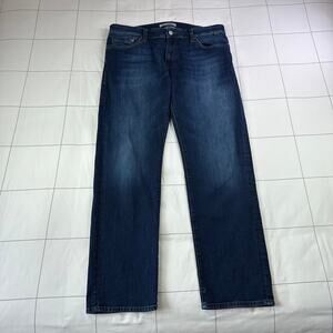 Mavi Jeans Mens 36 Blue Zach Straight Leg Dark Wash Stretch Cotton 5 Pocket